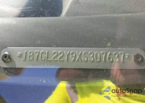 1999 Dodge Dakota Slt/Sport из США, поврежденный, VIN 1B7GL22Y9XS307637